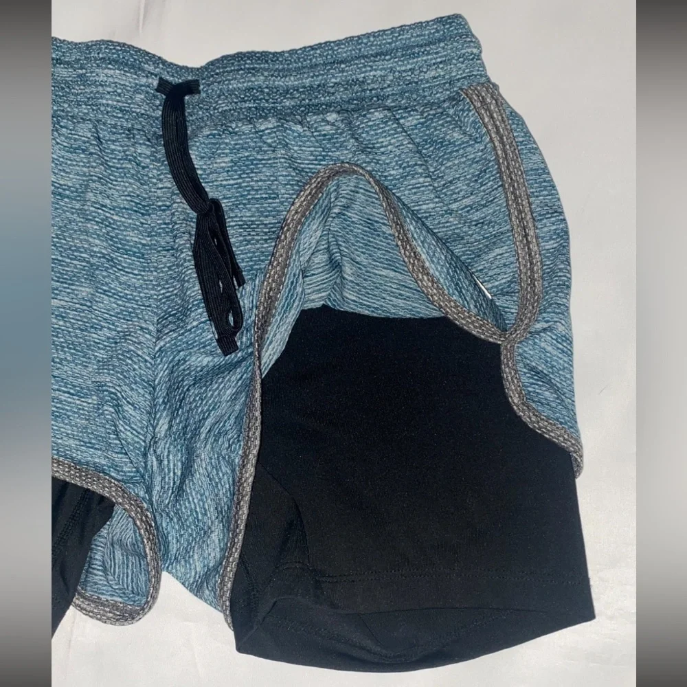 C9 By Champion Blue Duo Dry Athletic Shorts w/ Black Tight Compressions Attached